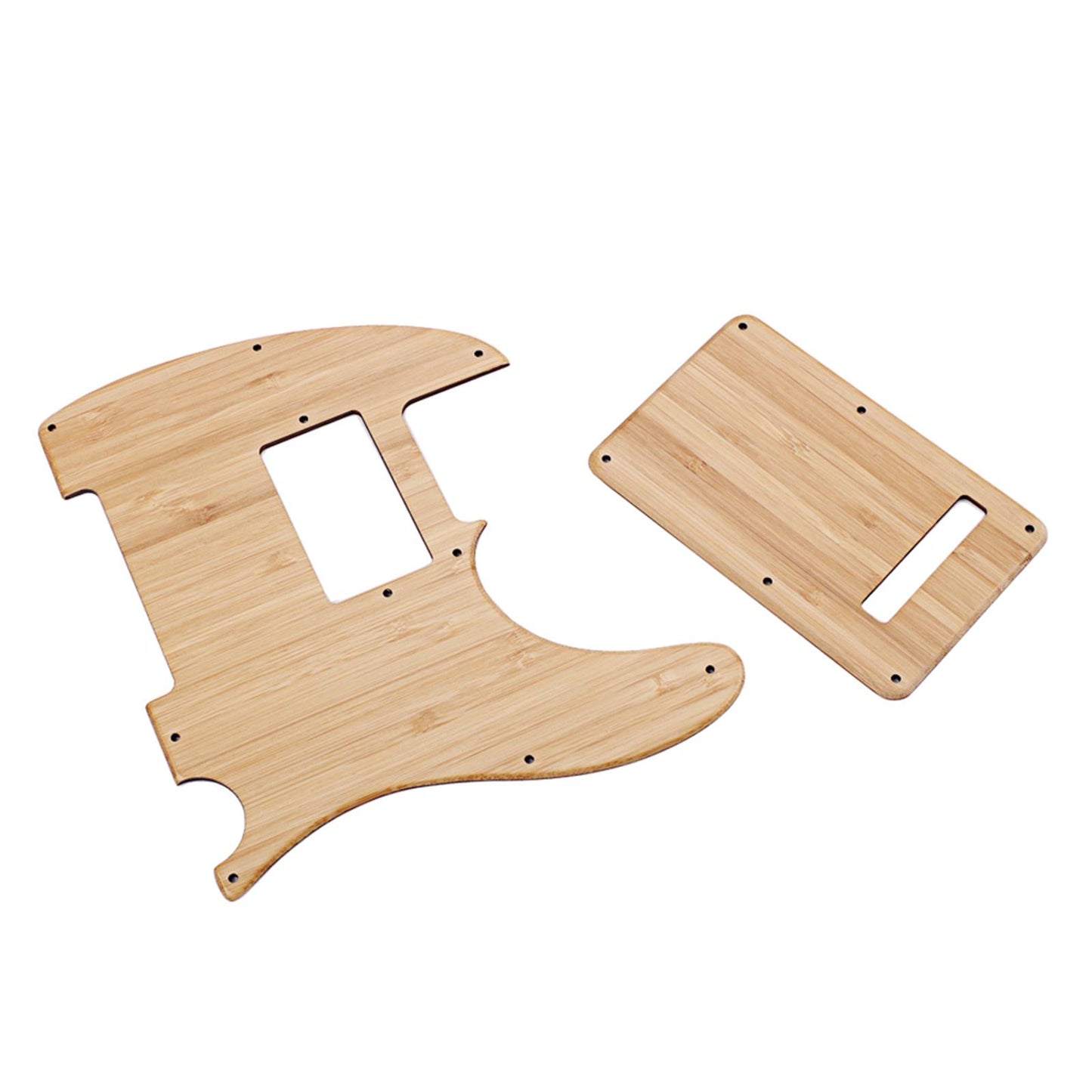 10-Hole Bamboo Pickguard Back Plate Set for TL Electric Guitar Instrument