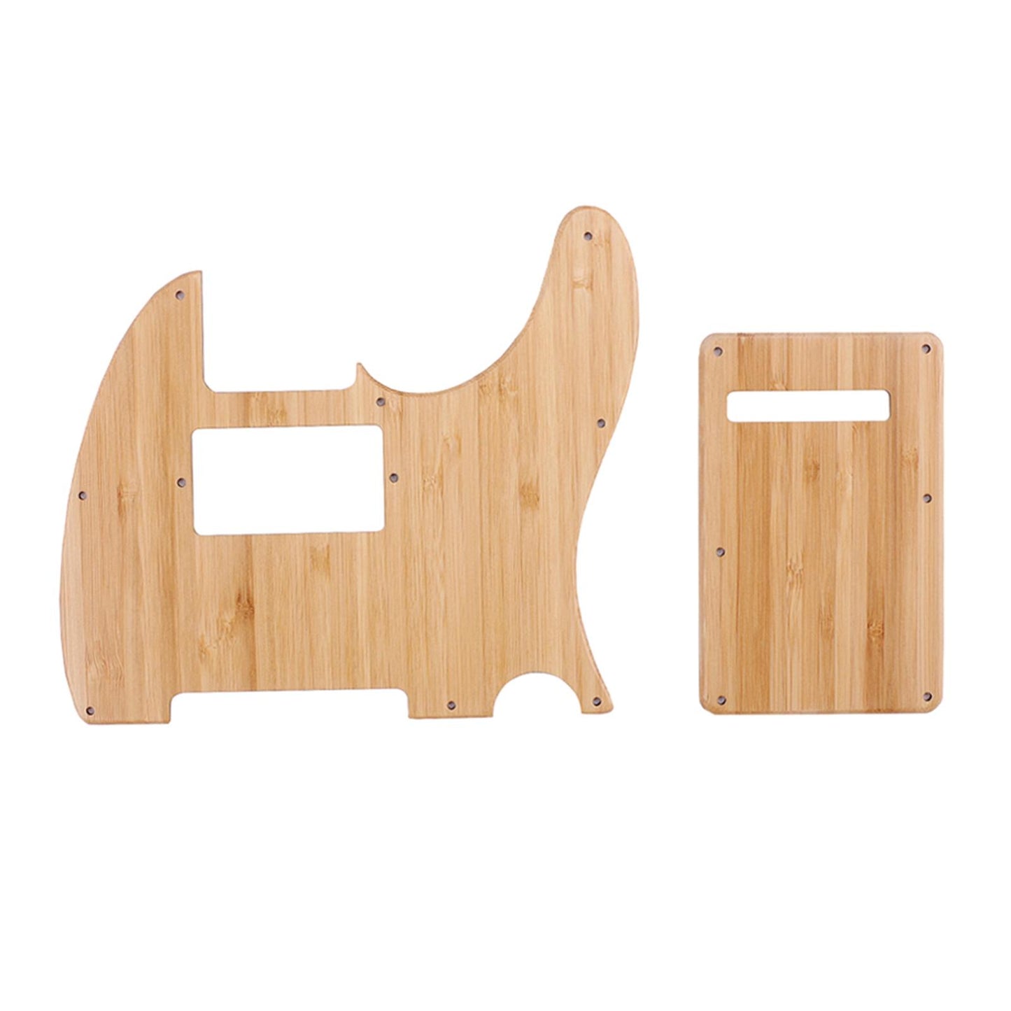 10-Hole Bamboo Pickguard Back Plate Set for TL Electric Guitar Instrument