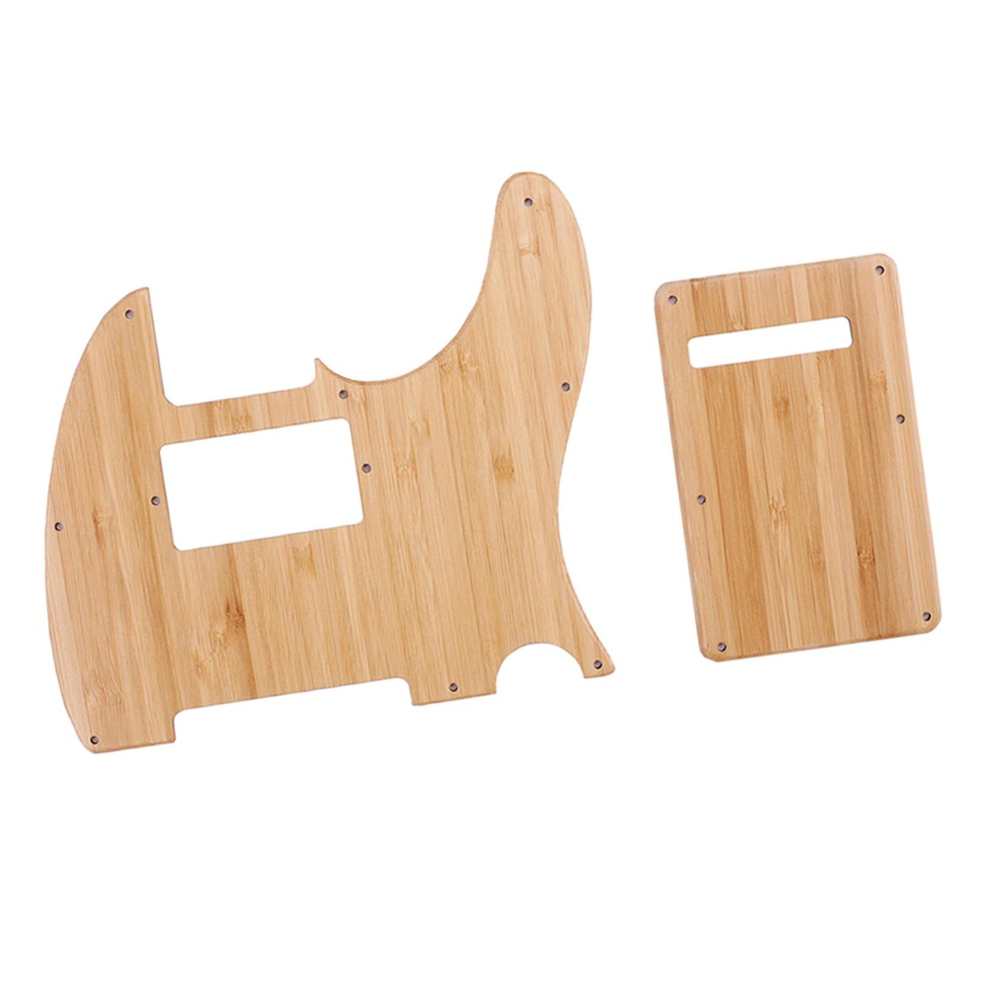 10-Hole Bamboo Pickguard Back Plate Set for TL Electric Guitar Instrument