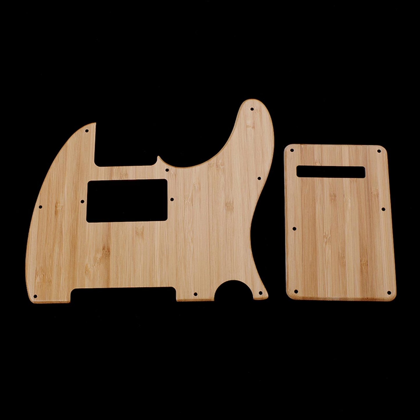 10-Hole Bamboo Pickguard Back Plate Set for TL Electric Guitar Instrument