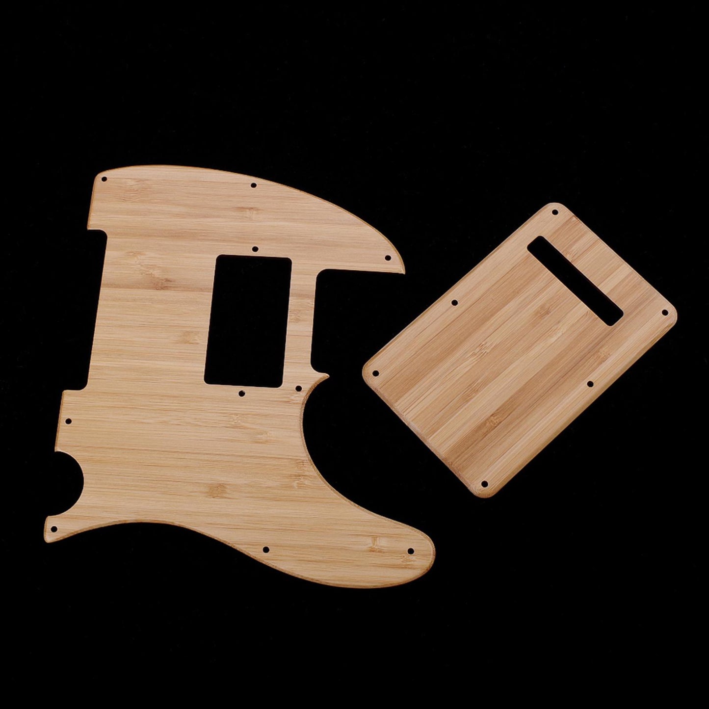 10-Hole Bamboo Pickguard Back Plate Set for TL Electric Guitar Instrument