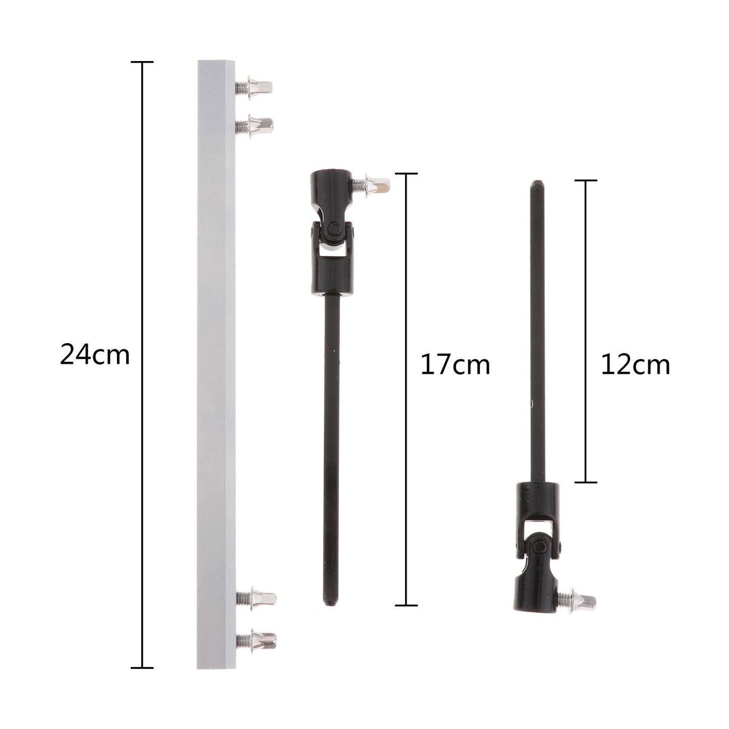 Silver Double Drum Pedal Link Connecting Bar Drive Shaft DIY Replacement
