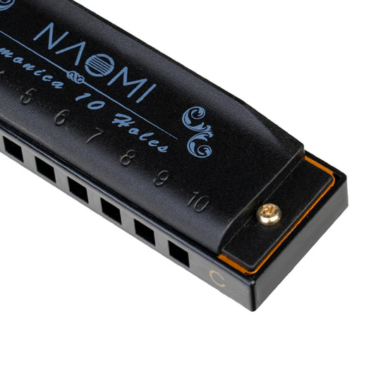 Portable 10-Hole Diatonic Blues Harmonica Key of C D G 3 Tone