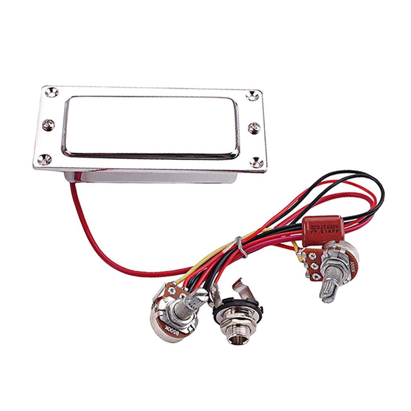 Electric Guitar Humbucker Double Coil Guitar Pickup Harness Kit Chrome