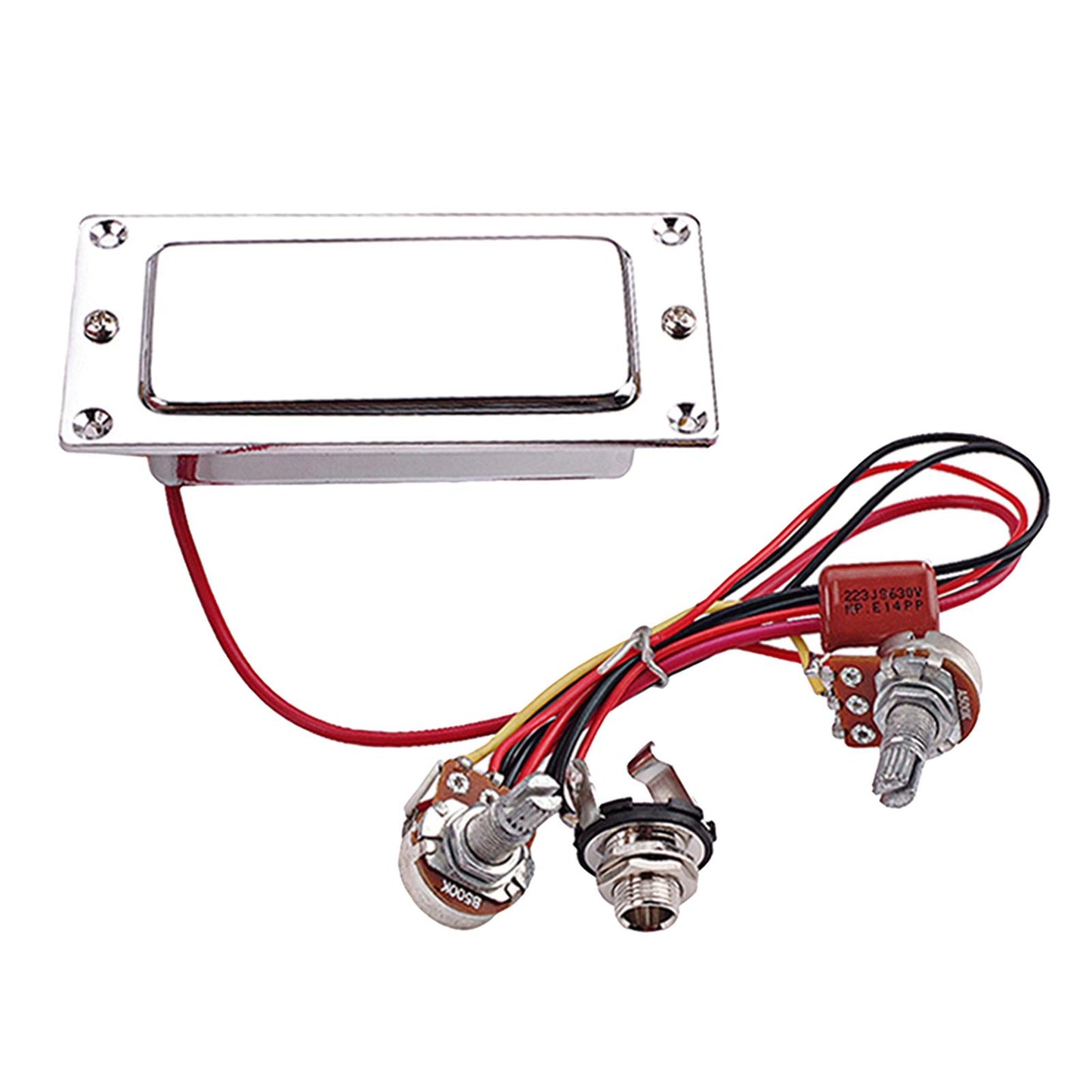 Electric Guitar Humbucker Double Coil Guitar Pickup Harness Kit Chrome