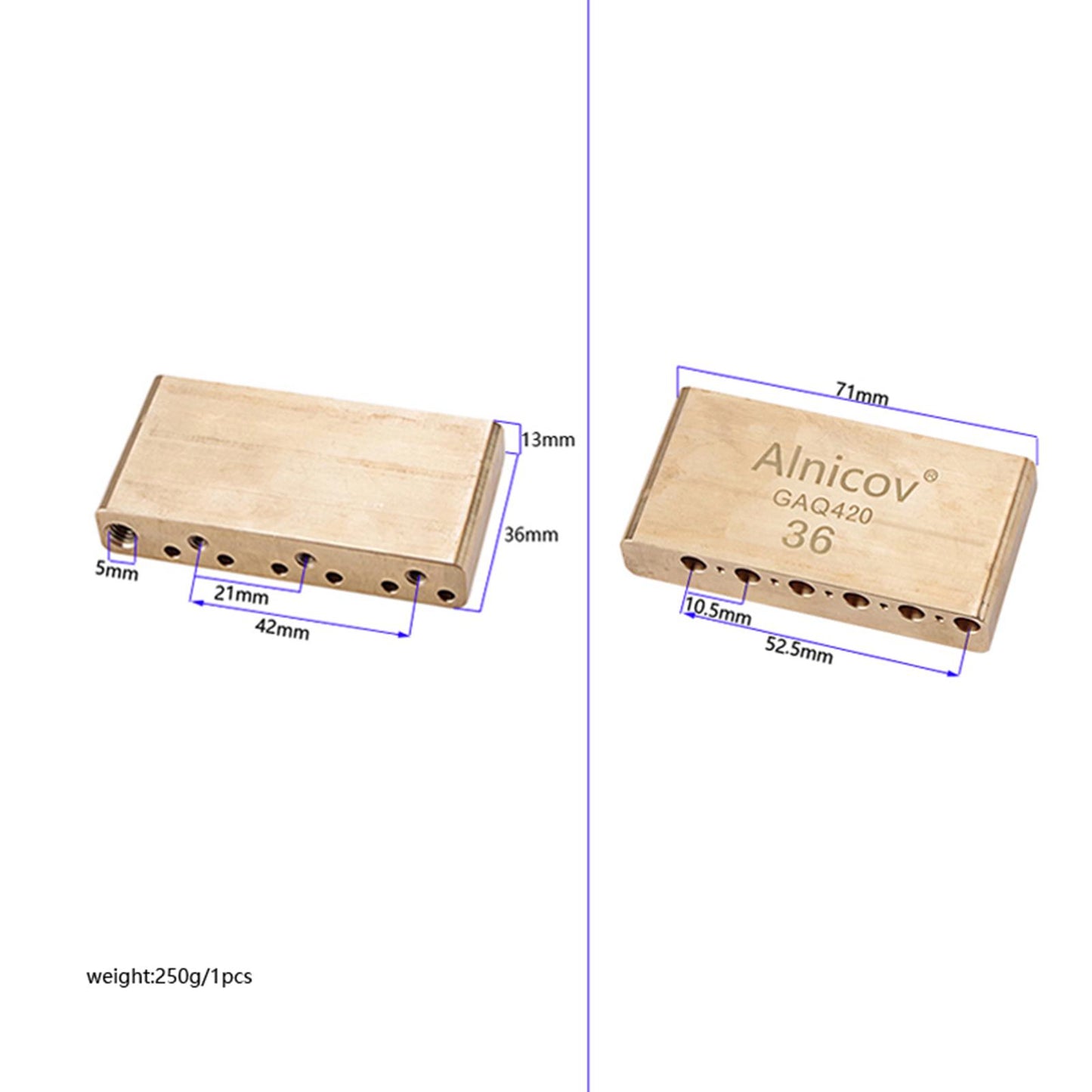 Professional Electric Guitar Tremolo System Bridge Brass Block