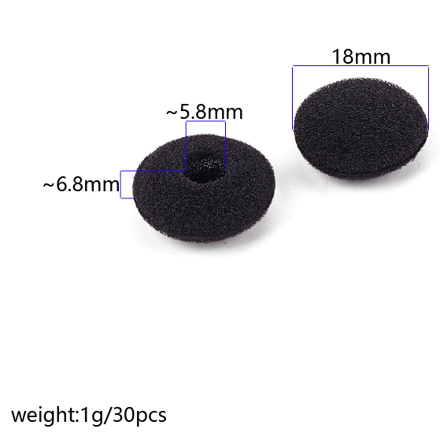 30 Pieces Foam Earbuds Cover Protective Earplugs Cushion Covers for MP3 MP4
