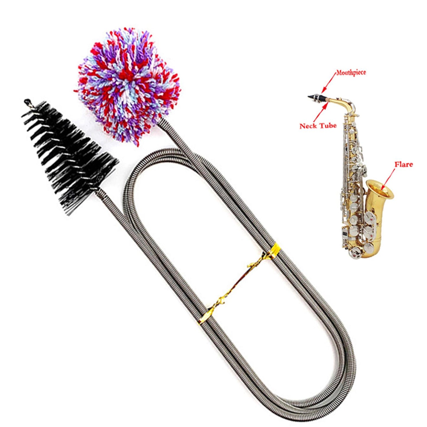 92.5cm Sax Cleaning Brush for Woodwind Instrument Parts Replacement Accs