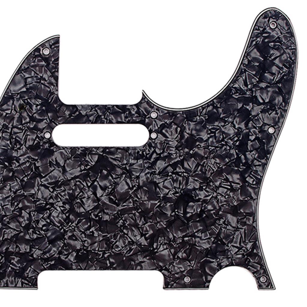 Guitar Pickguard Anti-Scratch Guard Plate PVC Scratchplate Black Pearl 3Ply