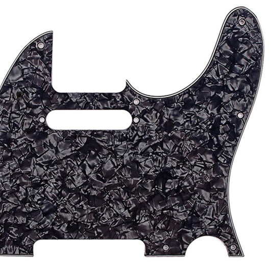 Guitar Pickguard Anti-Scratch Guard Plate PVC Scratchplate Black Pearl 3Ply