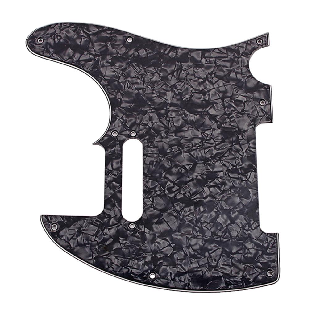 Guitar Pickguard Anti-Scratch Guard Plate PVC Scratchplate Black Pearl 3Ply
