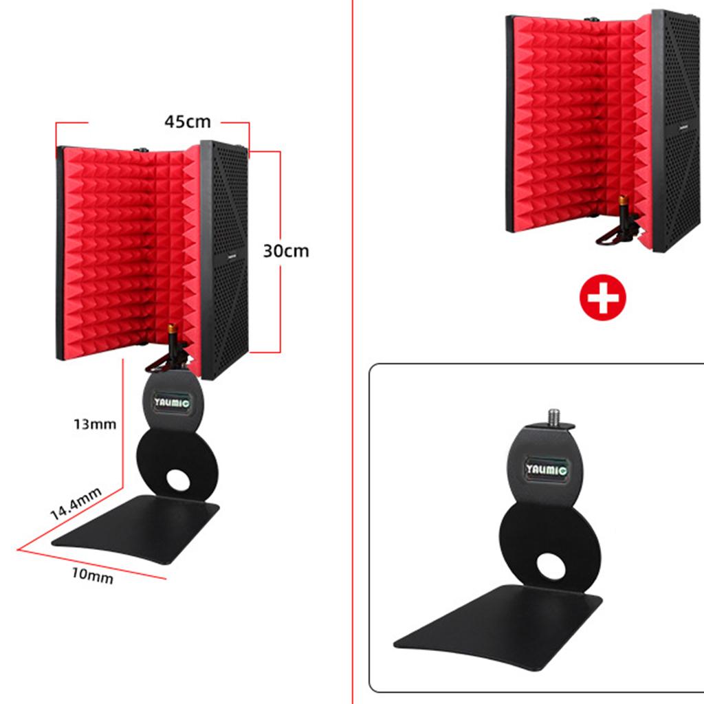 Metal Mic Isolation Shield for Microphone Recording Equipment Three Panels