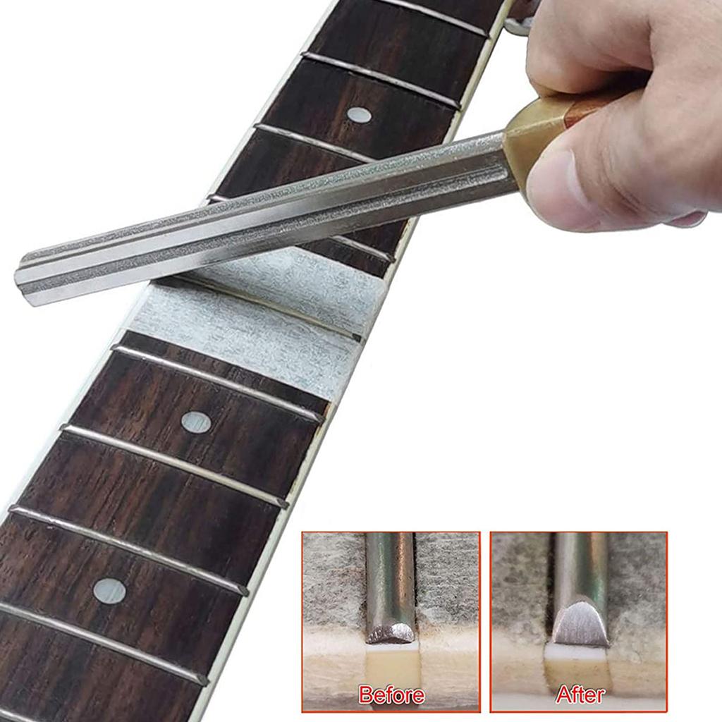 Guitar Fret Crowning File Fret File Diamond Coating Dressing Tool Accessory