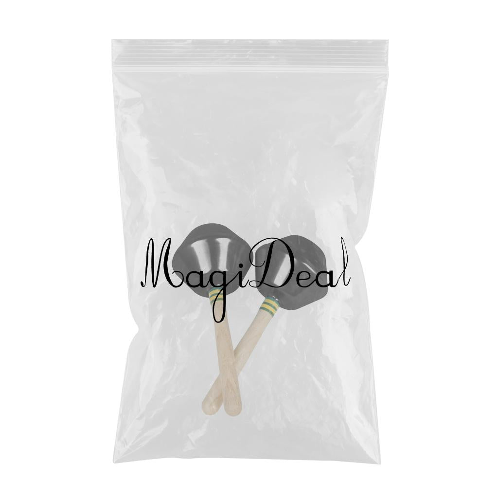 2 Pieces Preschool Children's Aluminum Sand Hammer Performing Sand Ball Black