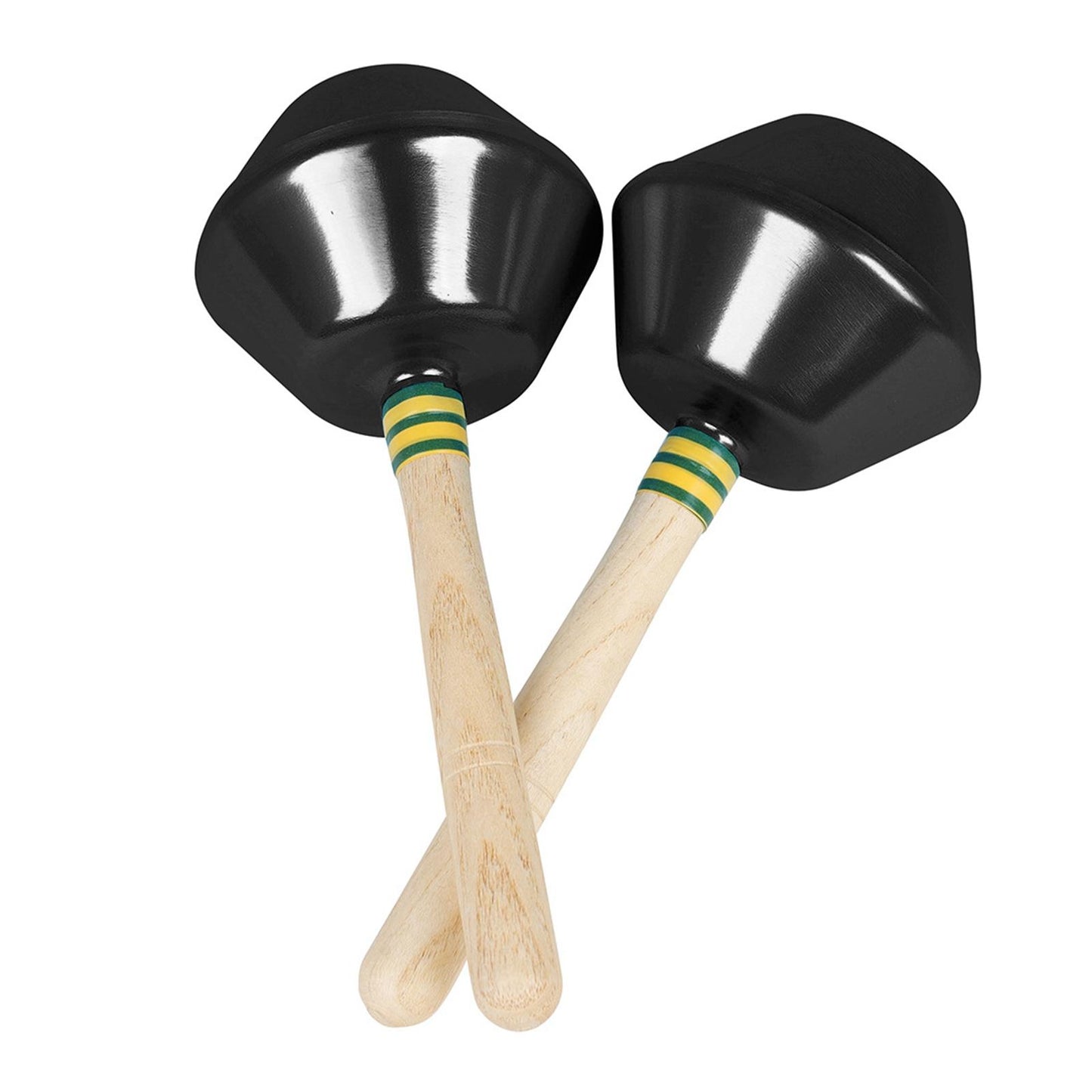 2 Pieces Preschool Children's Aluminum Sand Hammer Performing Sand Ball Black