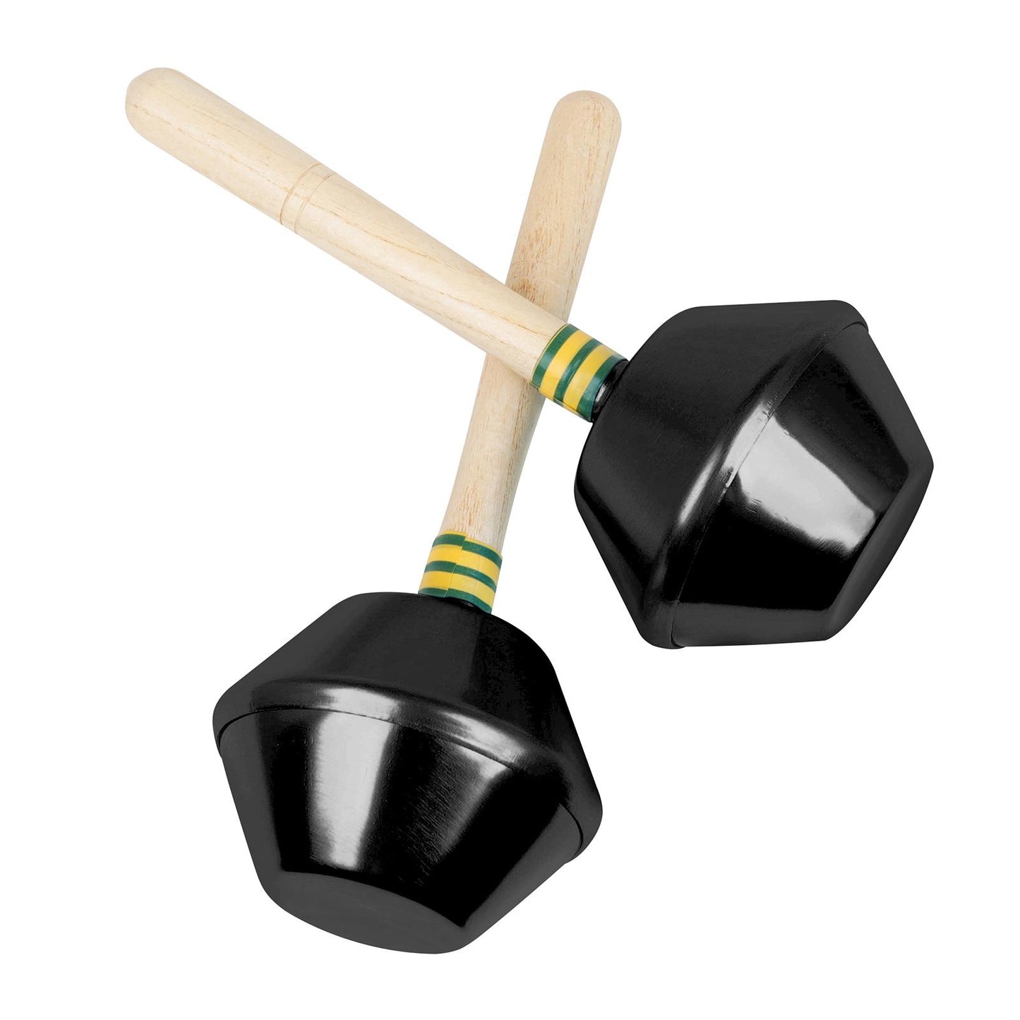 2 Pieces Preschool Children's Aluminum Sand Hammer Performing Sand Ball Black