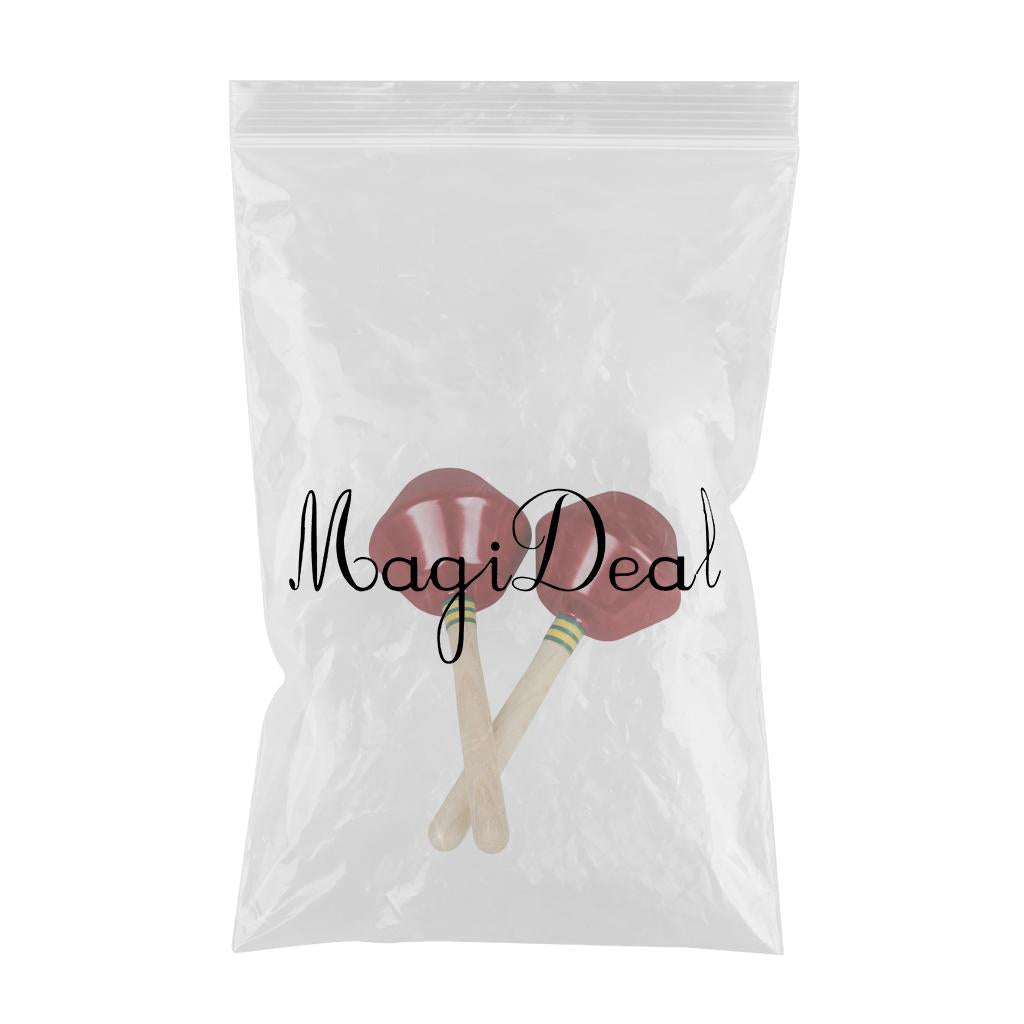 2 Pieces Preschool Children's Aluminum Sand Hammer Performing Sand Ball Red