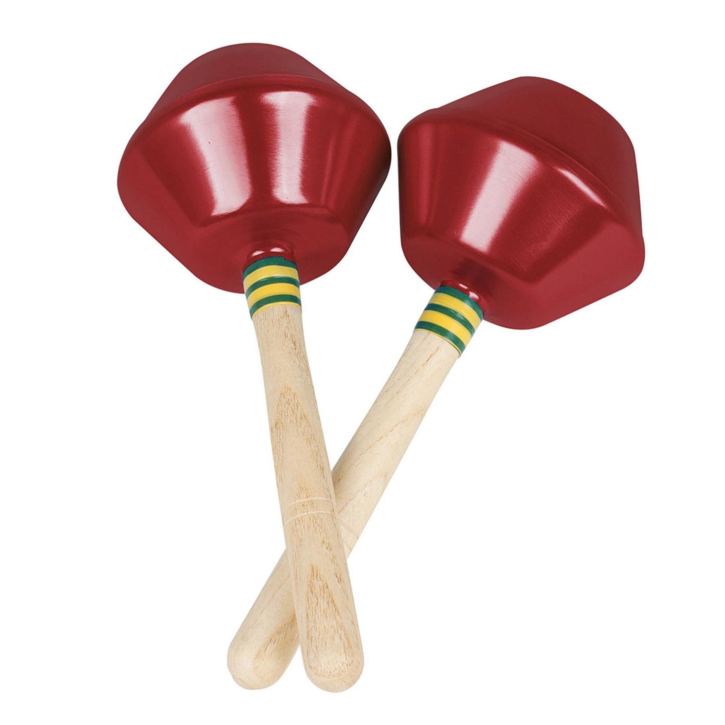 2 Pieces Preschool Children's Aluminum Sand Hammer Performing Sand Ball Red