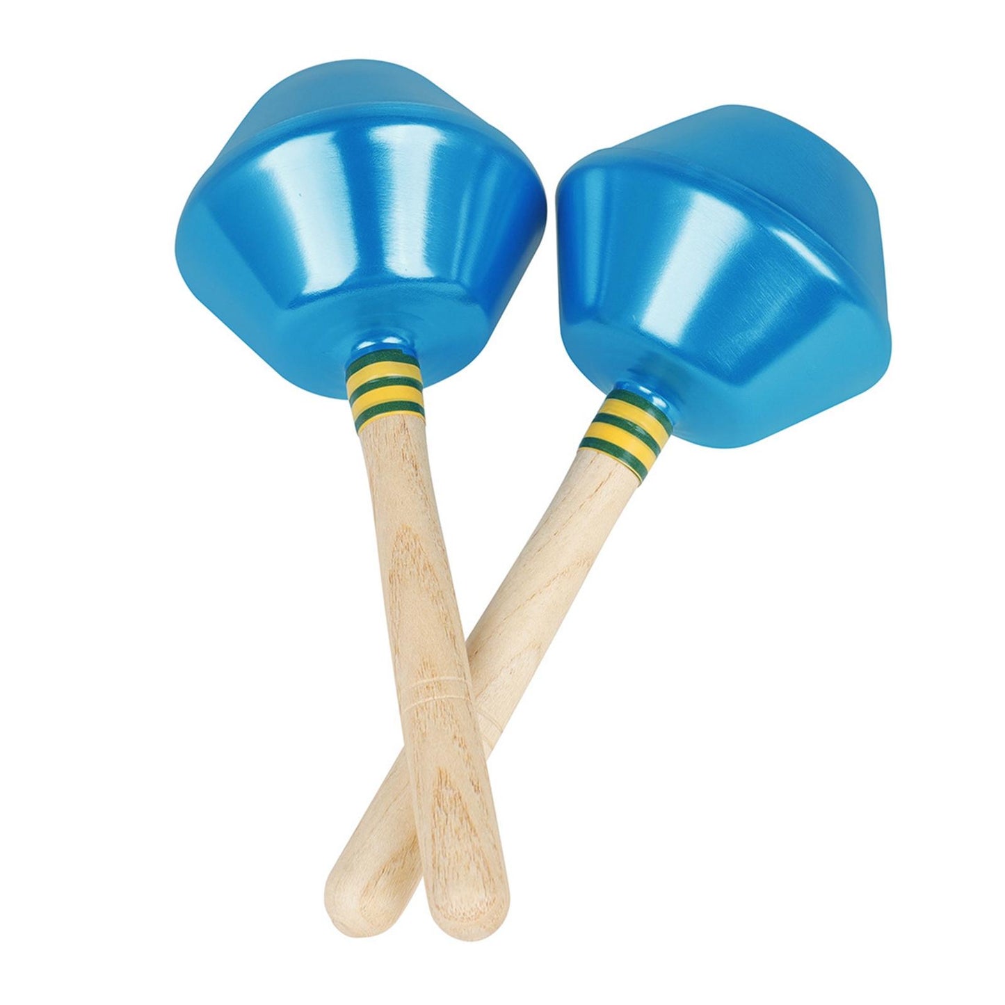 2 Pieces Preschool Children's Aluminum Sand Hammer Performing Sand Ball Blue