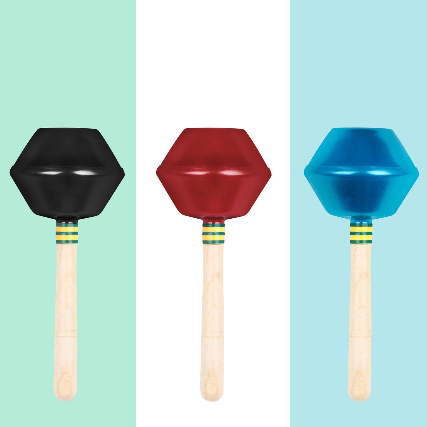 2 Pieces Preschool Children's Aluminum Sand Hammer Performing Sand Ball Blue