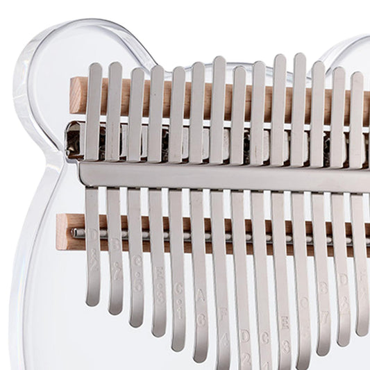 Cute Kalimba Thumb Piano 17-key Musical Instrument Animal-shaped Cartoon Transparent Bear