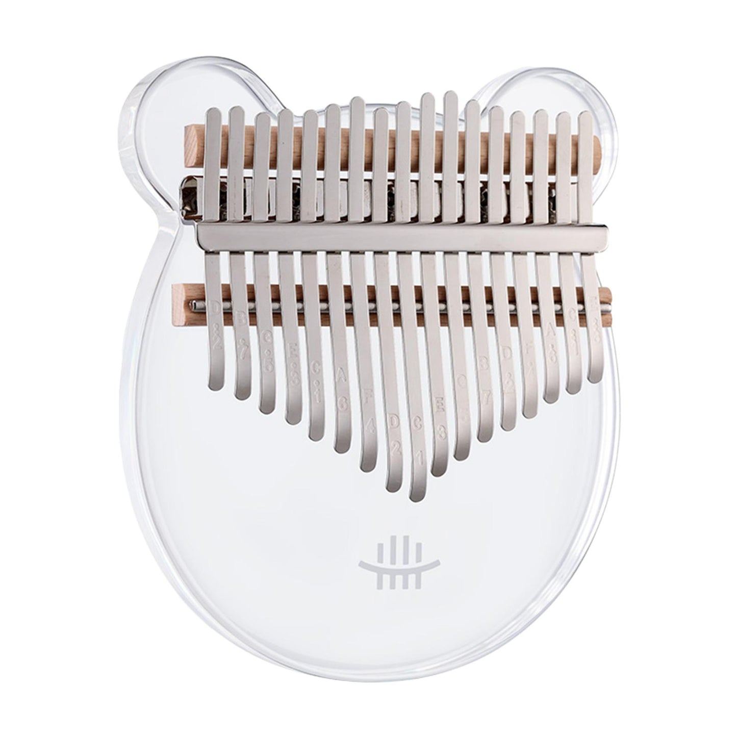 Cute Kalimba Thumb Piano 17-key Musical Instrument Animal-shaped Cartoon Transparent Bear
