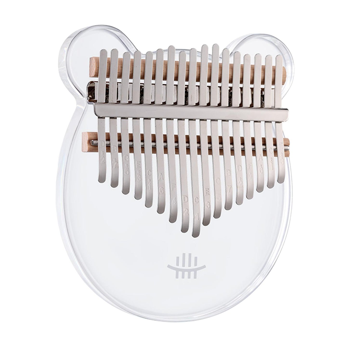 Cute Kalimba Thumb Piano 17-key Musical Instrument Animal-shaped Cartoon Transparent Bear