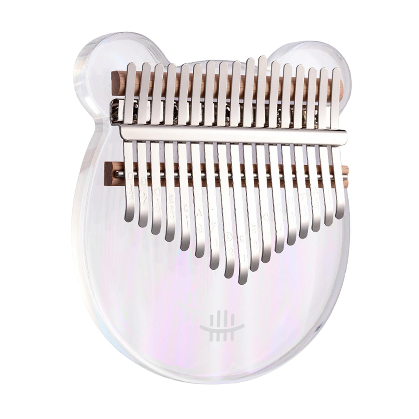 Cute Kalimba Thumb Piano 17-key Musical Instrument Animal-shaped Cartoon Rainbow Bear