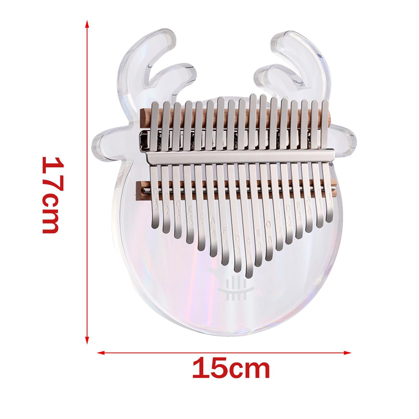 Cute Kalimba Thumb Piano 17-key Musical Instrument Animal-shaped Cartoon Rainbow Deer