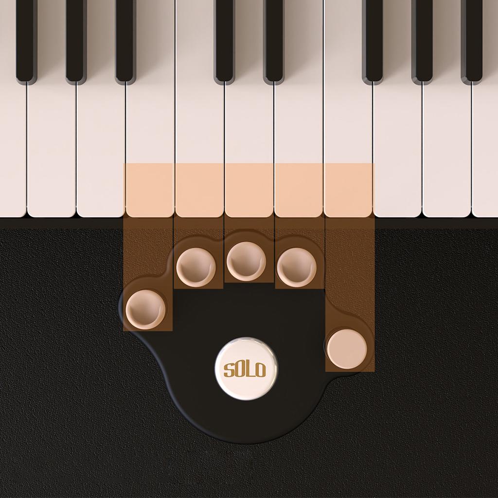 1pair Piano Finger Exerciser Fingers Strength Training Instrument Accessory Black
