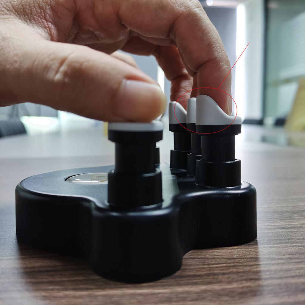 1pair Piano Finger Exerciser Fingers Strength Training Instrument Accessory Black