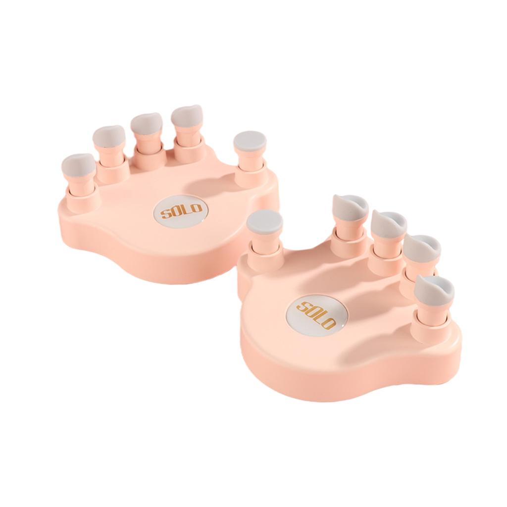 1pair Piano Finger Exerciser Fingers Strength Training Instrument Accessory Pink