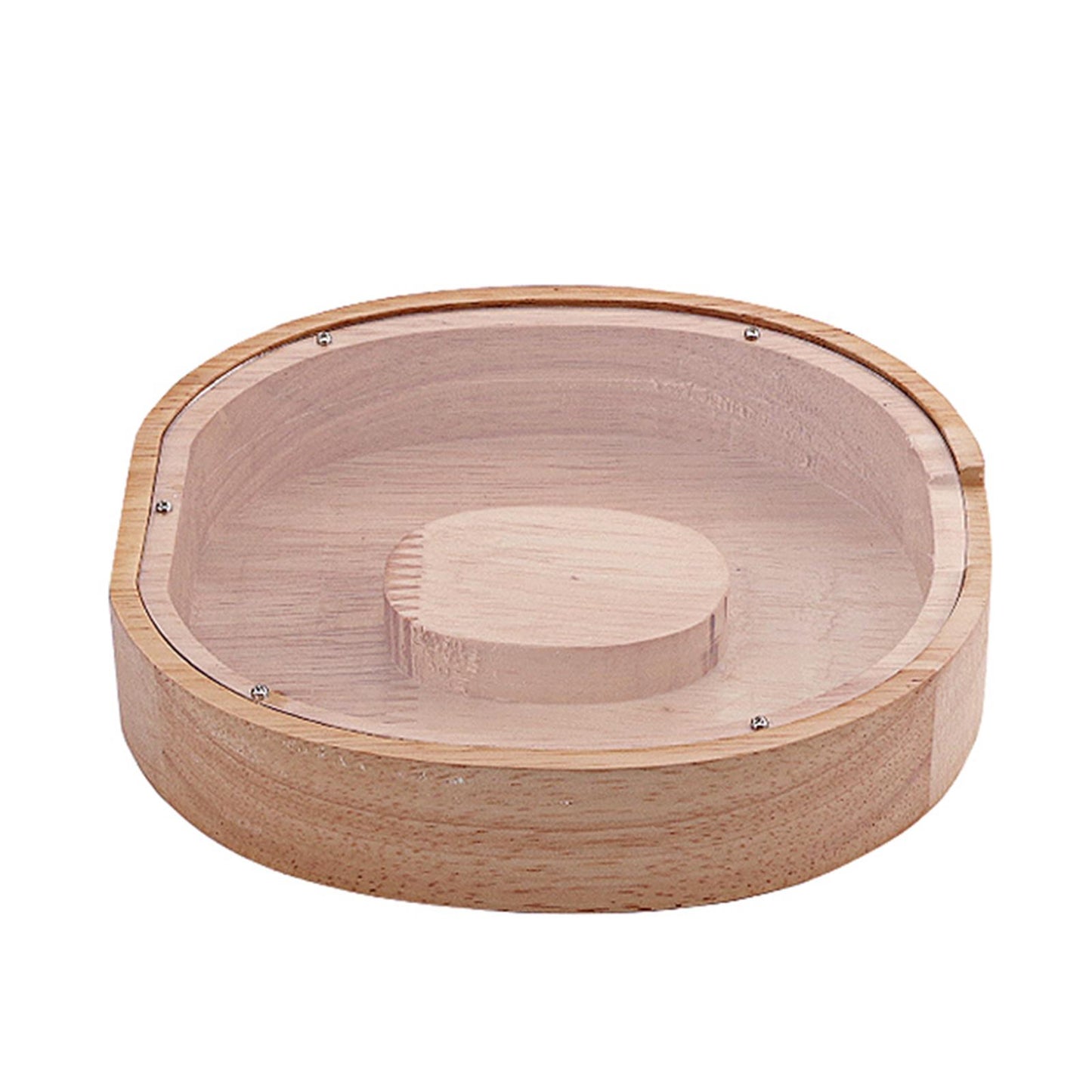 Wooden Letter O Shaped Piggy Bank Coins Saving Box Tabletop Decor Craft
