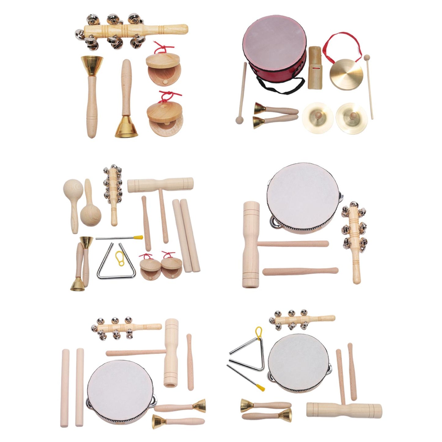 Wooden Music Set Music Art Baby Teaching Educational Percussion Instruments A