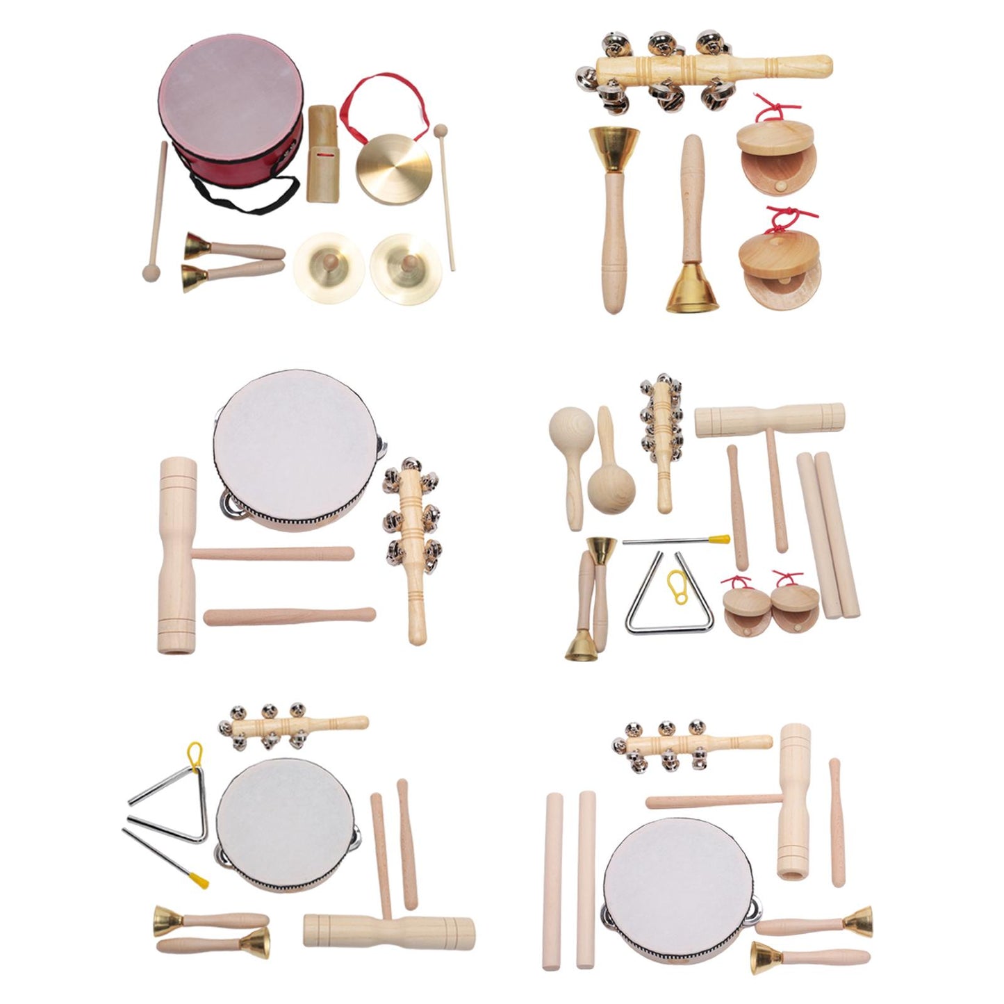 Wooden Music Set Music Art Baby Teaching Educational Percussion Instruments A