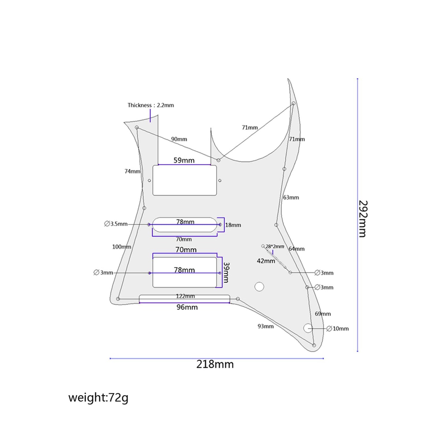 Guitar Pickguard with Screws Replacement for ST Mij Guitar Pickguard