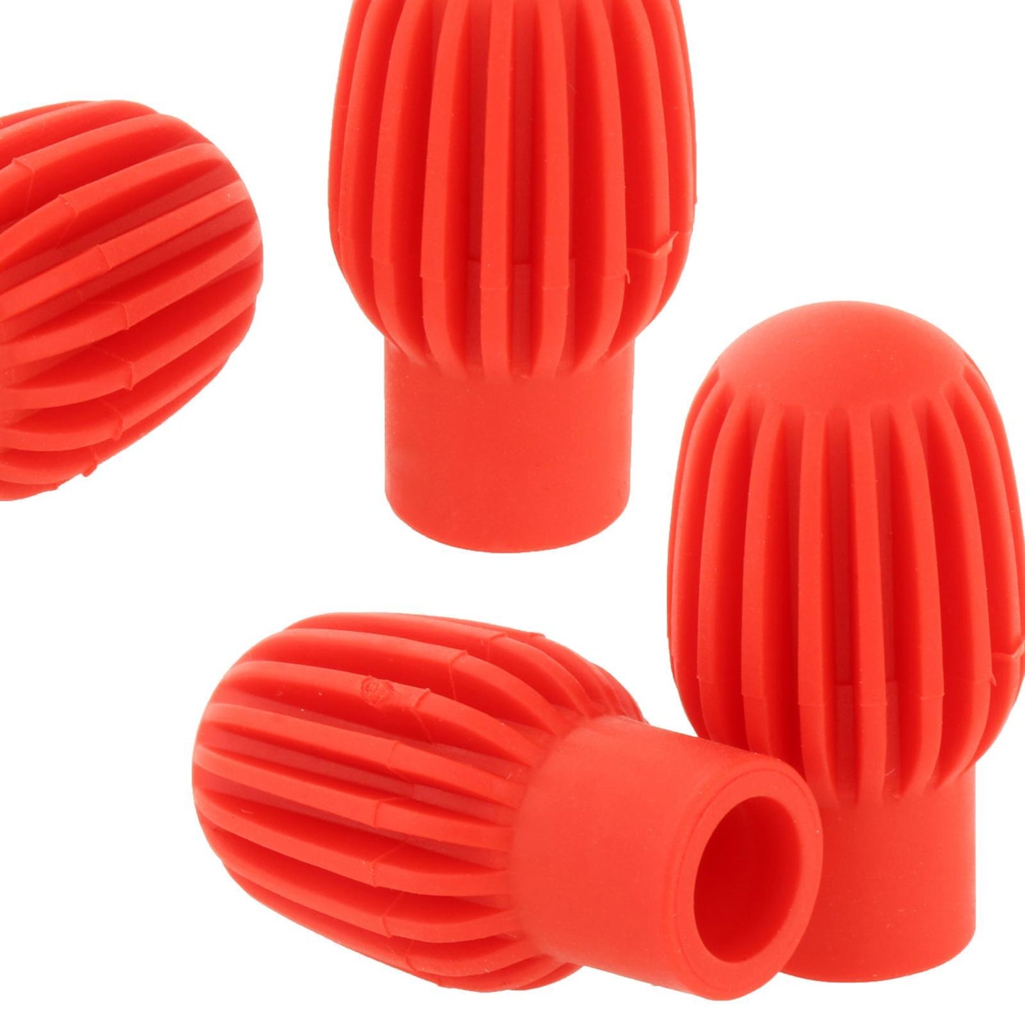 4 PCS Mute Drum Dampener Silence Practice Kids Toy Silicone Drumstick Red