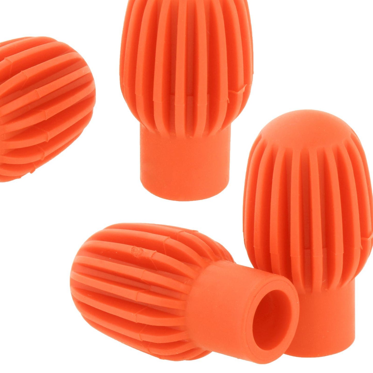 4 PCS Mute Drum Dampener Silence Practice Kids Toy Silicone Drumstick Orange