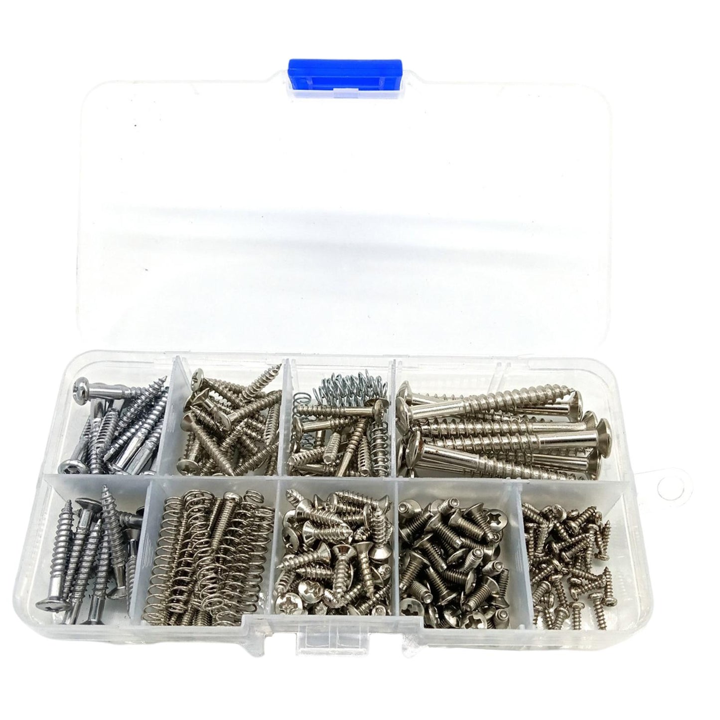 240pcs Guitar Screw Kit 9 Types for Guitar Bridge Pickup Tuner Maintain silver