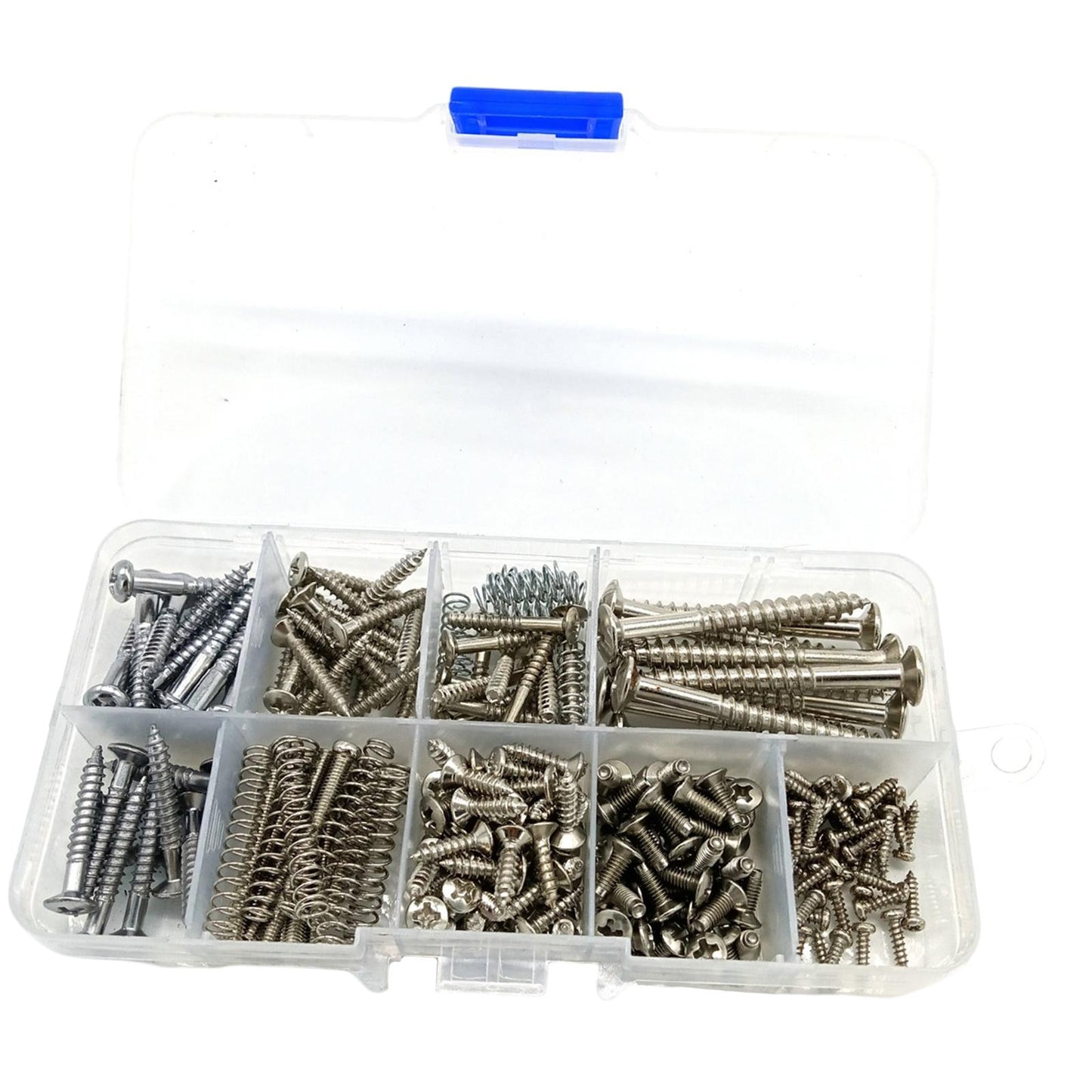 240pcs Guitar Screw Kit 9 Types for Guitar Bridge Pickup Tuner Maintain silver
