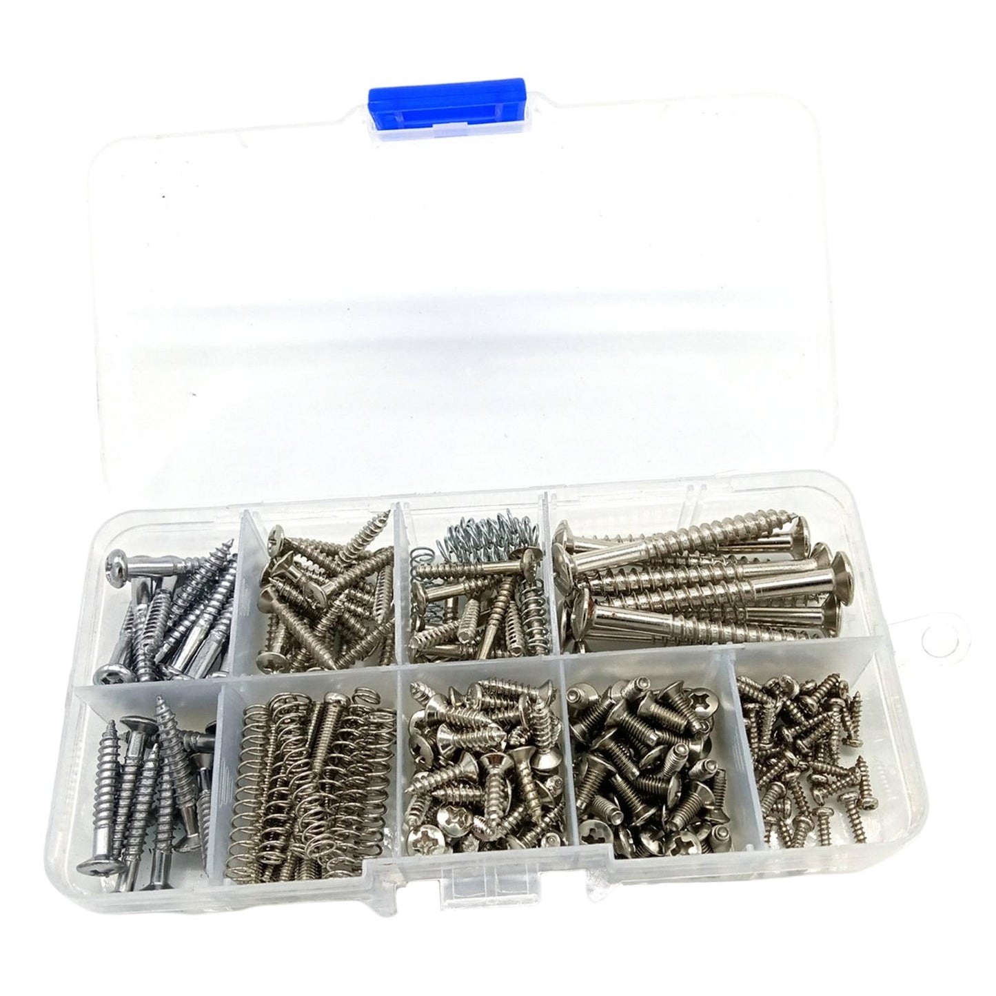 240pcs Guitar Screw Kit 9 Types for Guitar Bridge Pickup Tuner Maintain silver