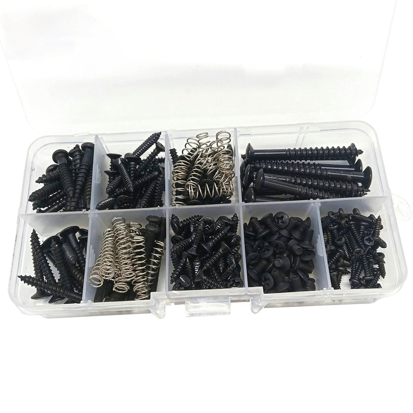 240pcs Guitar Screw Kit 9 Types for Guitar Bridge Pickup Tuner Maintain black