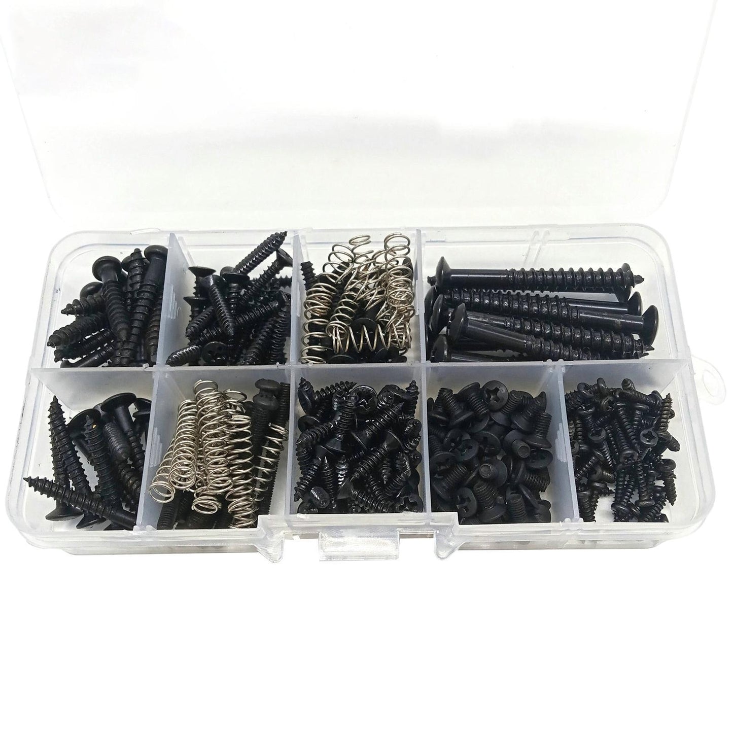 240pcs Guitar Screw Kit 9 Types for Guitar Bridge Pickup Tuner Maintain black
