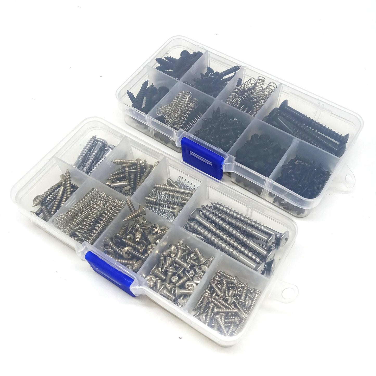 240pcs Guitar Screw Kit 9 Types for Guitar Bridge Pickup Tuner Maintain black