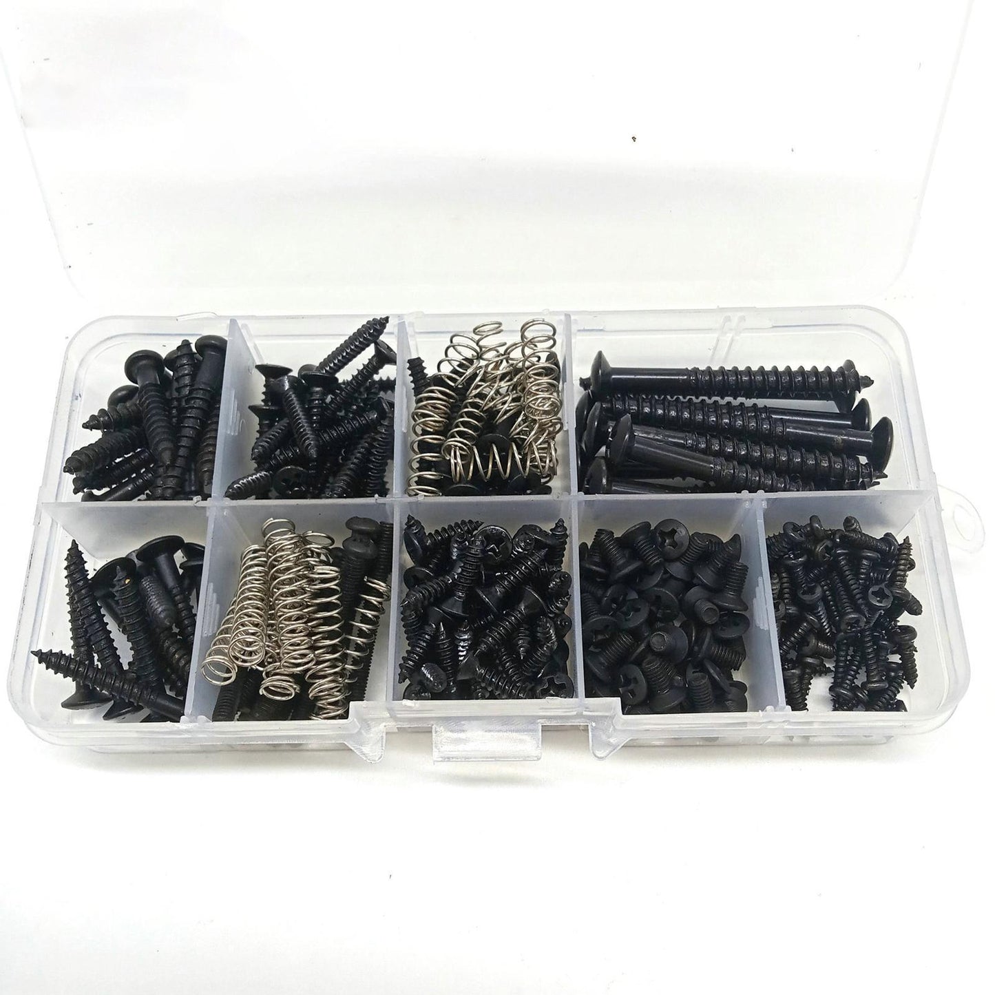 240pcs Guitar Screw Kit 9 Types for Guitar Bridge Pickup Tuner Maintain black