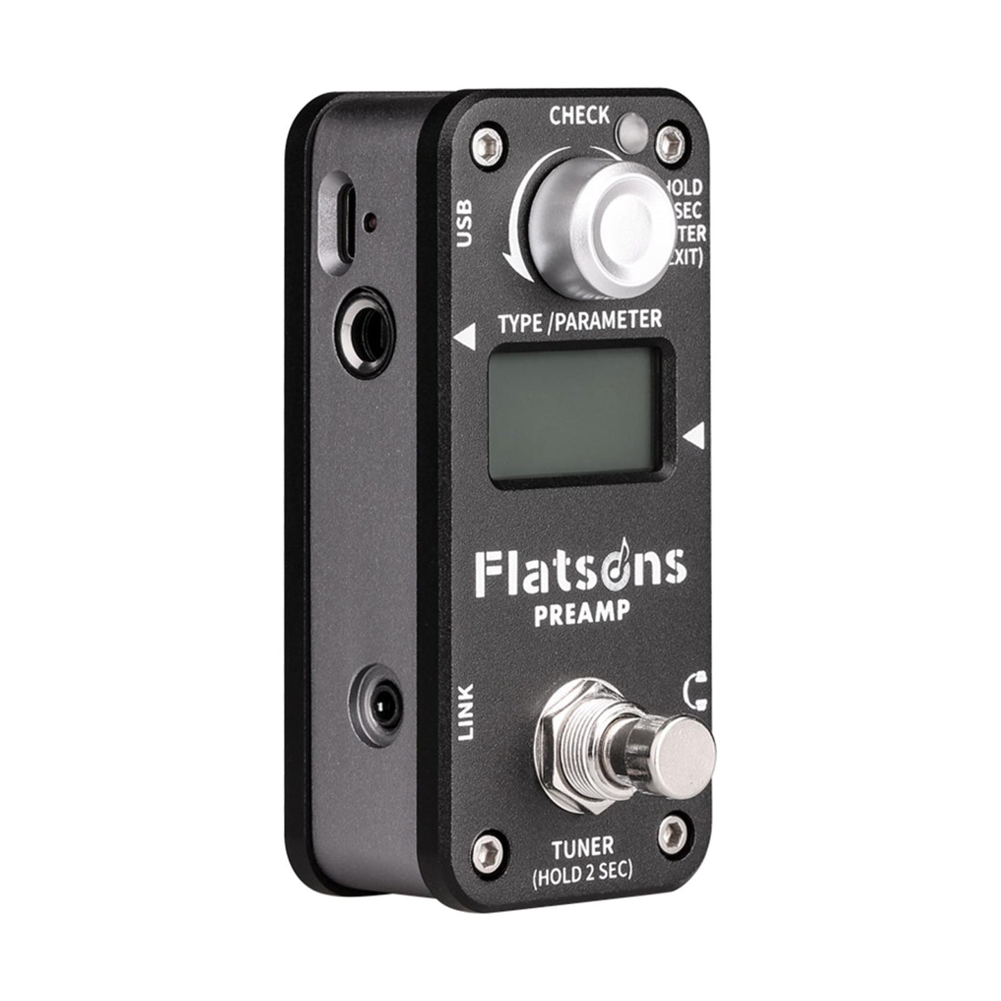 1pc Portable Guitar Effect Pedal Hardware Pass-Through with Tuning Function