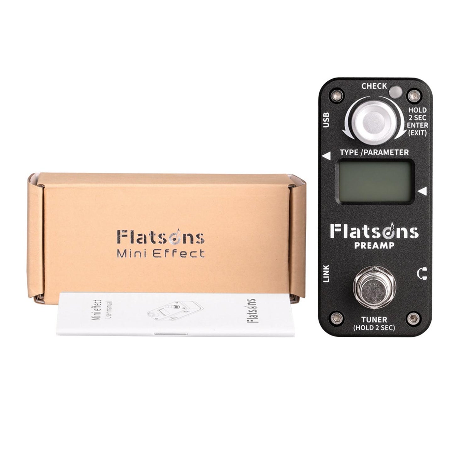 1pc Portable Guitar Effect Pedal Hardware Pass-Through with Tuning Function