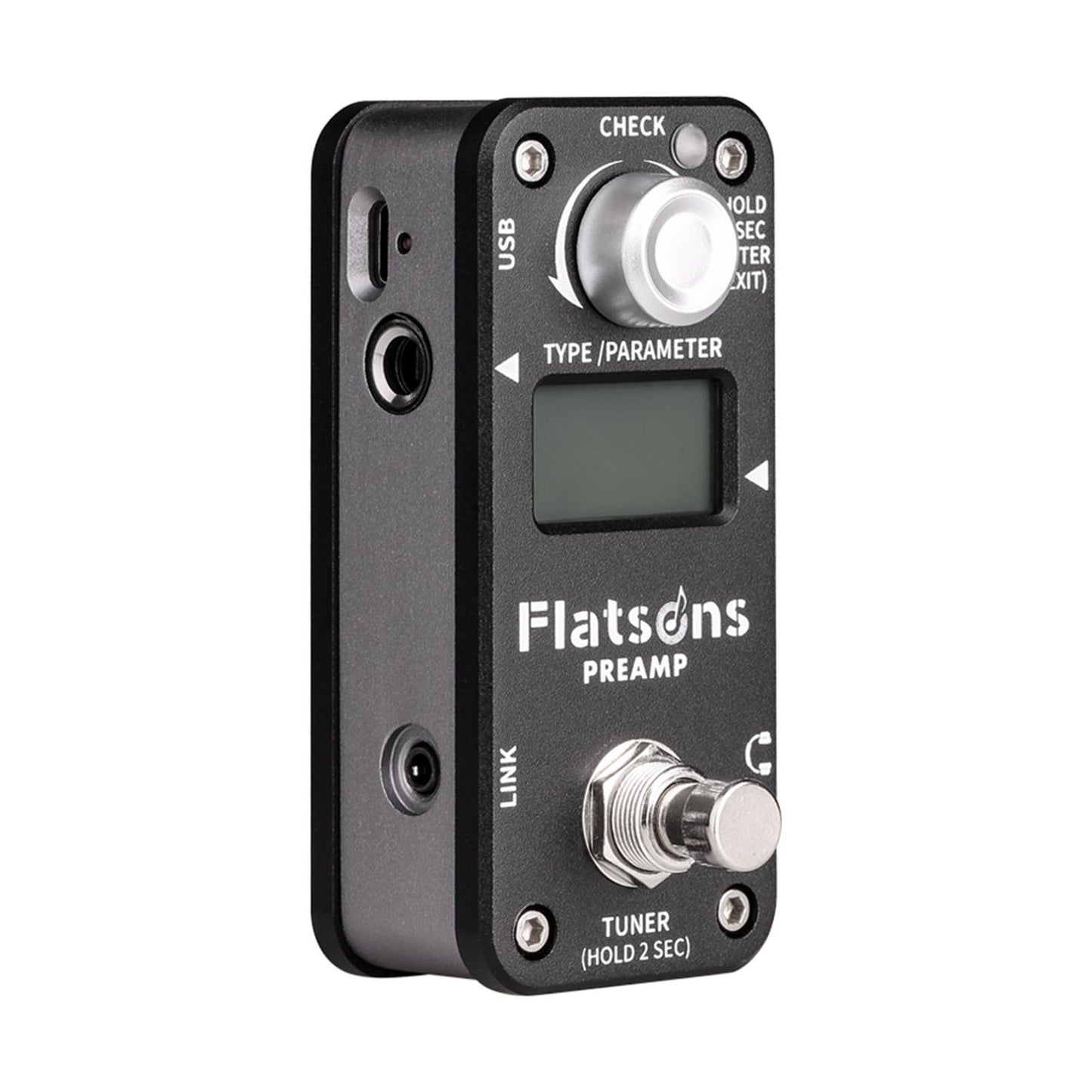 1pc Portable Guitar Effect Pedal Hardware Pass-Through with Tuning Function