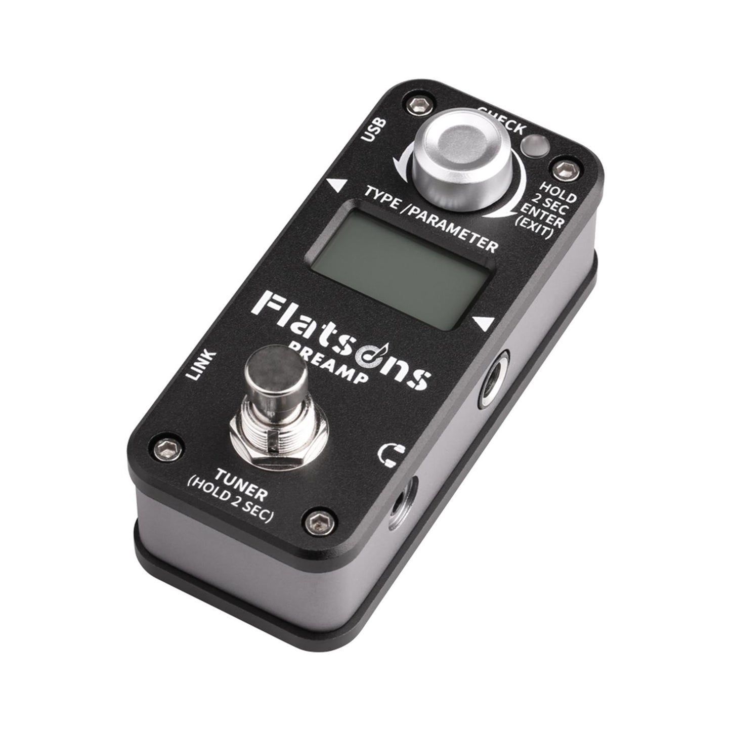 1pc Portable Guitar Effect Pedal Hardware Pass-Through with Tuning Function