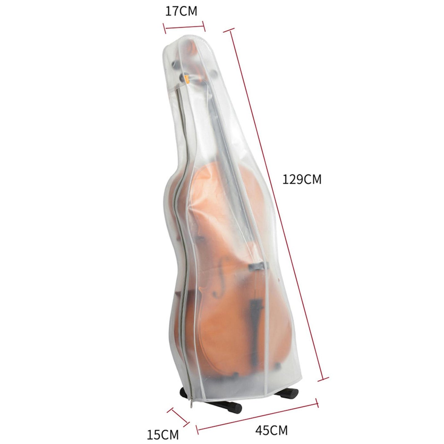Clear Violin Shell Case Against Dust or Dirt for T-07 Violin 50.79x17.72x5.91 in